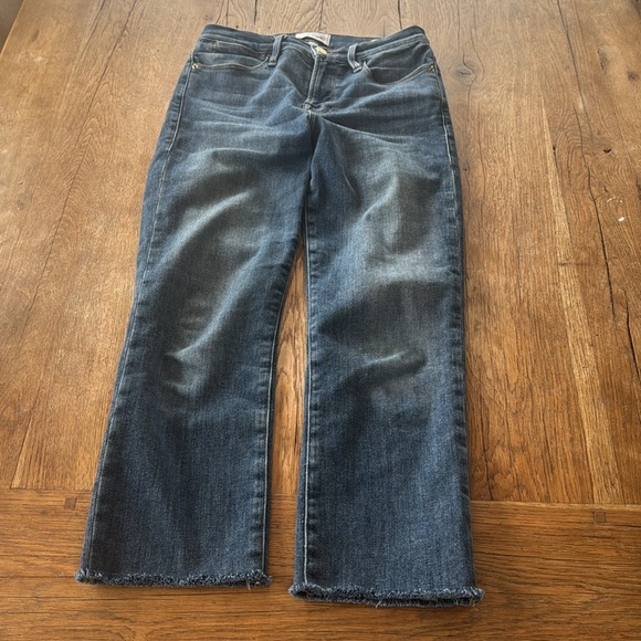 FRAME Le High Straight Jeans with Raw Hem 26 - Picture 2 of 8